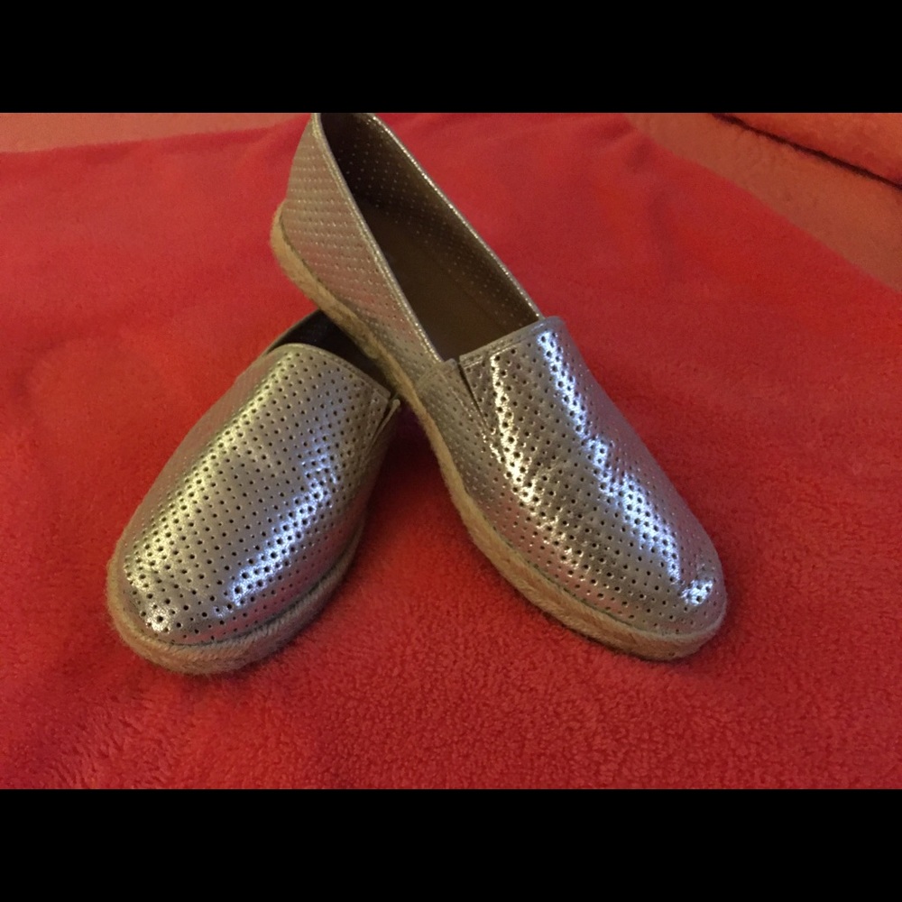 Silver espadrilles